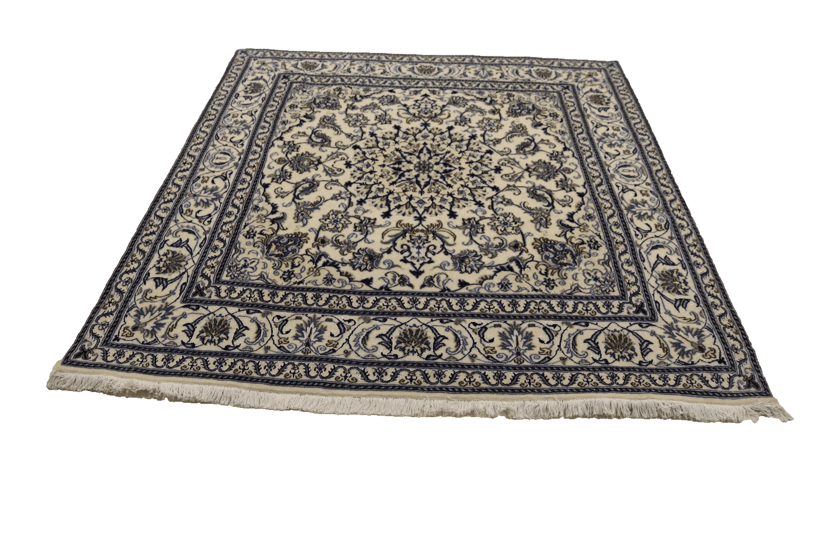 Oriental Persian Rug 200 × 200 cm, Wool & Silk, hand-knotted