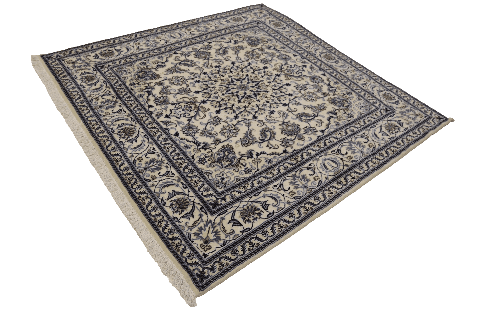 Oriental Persian Rug 200 × 200 cm, Wool & Silk, hand-knotted
