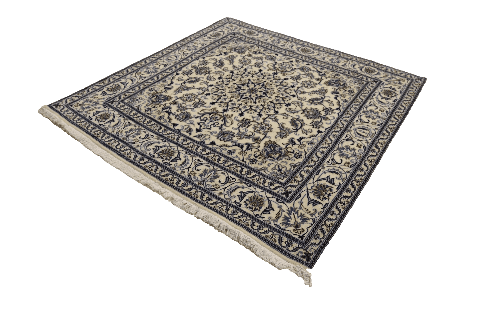 Oriental Persian Rug 200 × 200 cm, Wool & Silk, hand-knotted