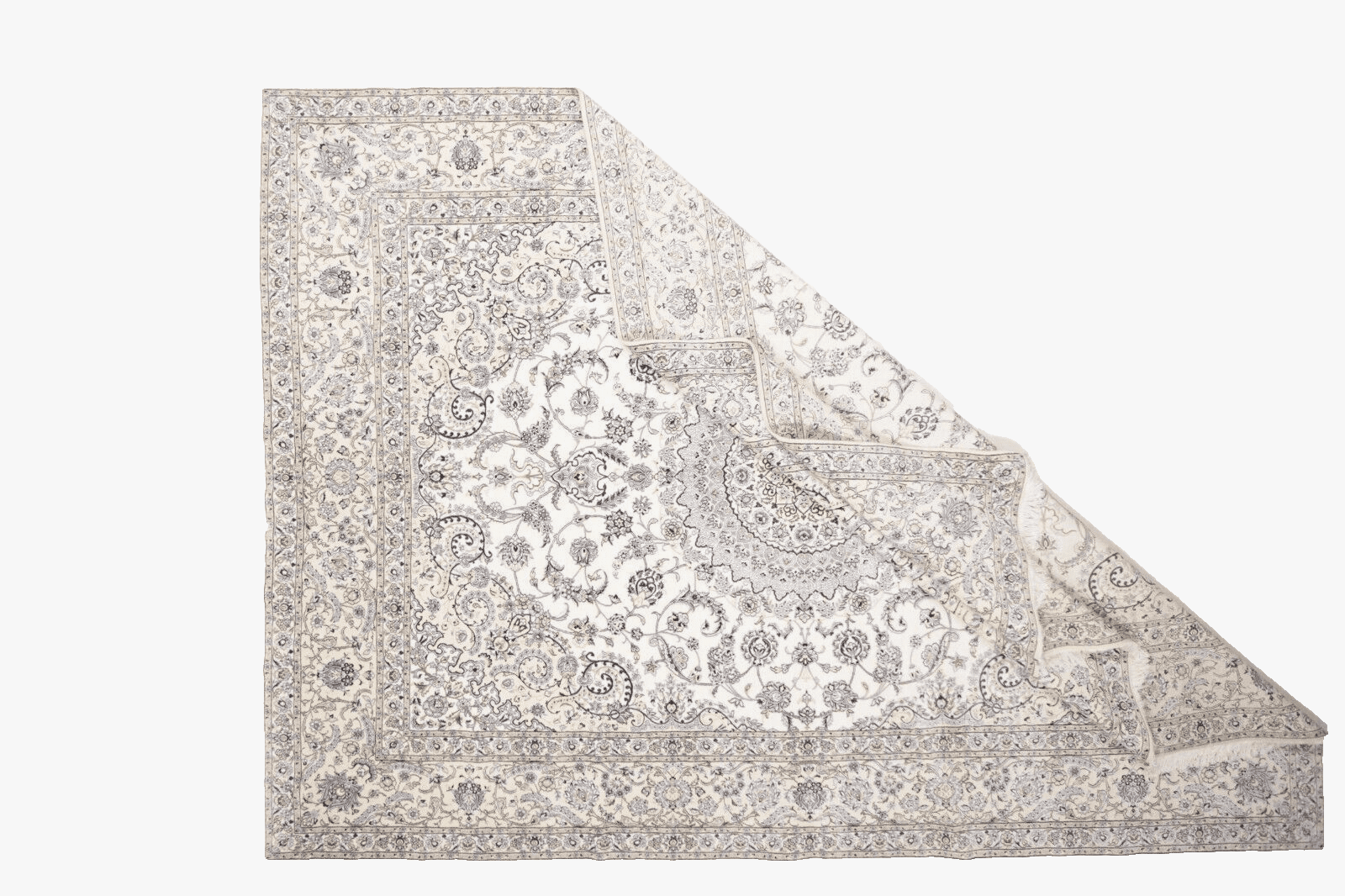 Nain Persian Rug 415 × 300 cm, Wool & Silk, hand-knotted