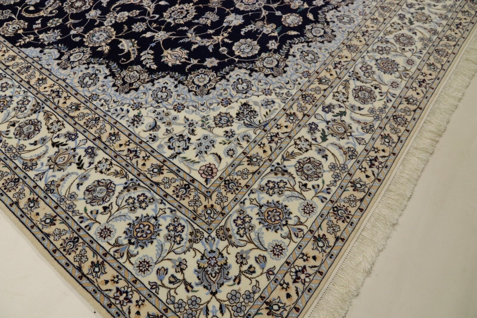 Nain Persian Rug 358 × 254 cm, Wool & Silk, hand-knotted
