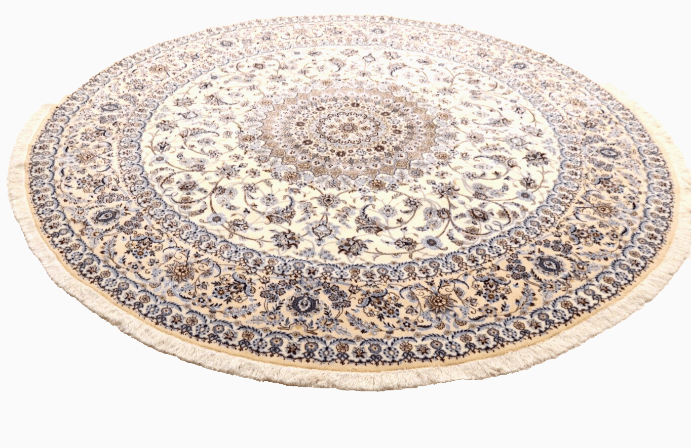 Nain Persian Rug 255 × 253 cm, Wool & Silk, hand-knotted