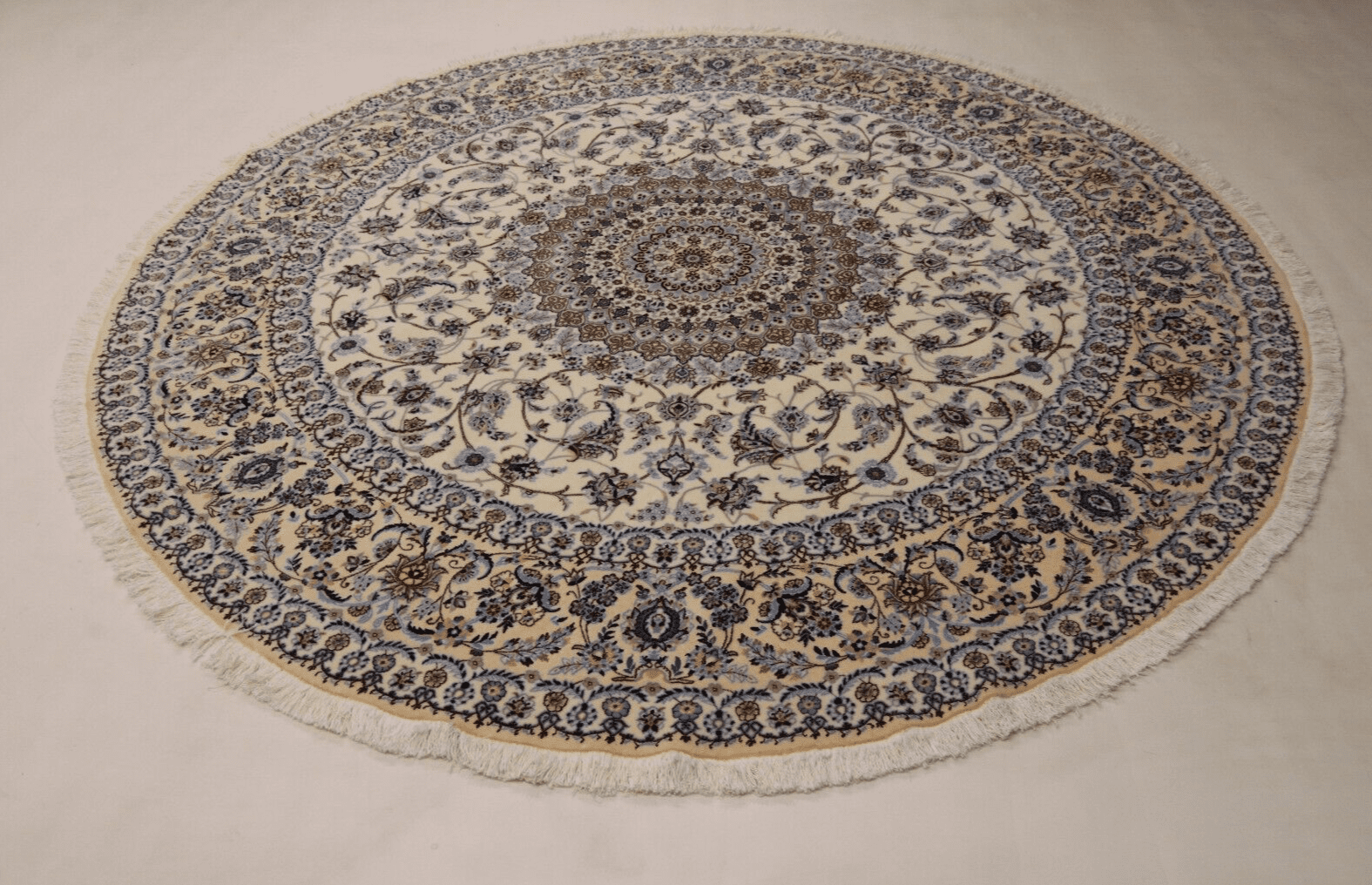 Nain Persian Rug 255 × 253 cm, Wool & Silk, hand-knotted