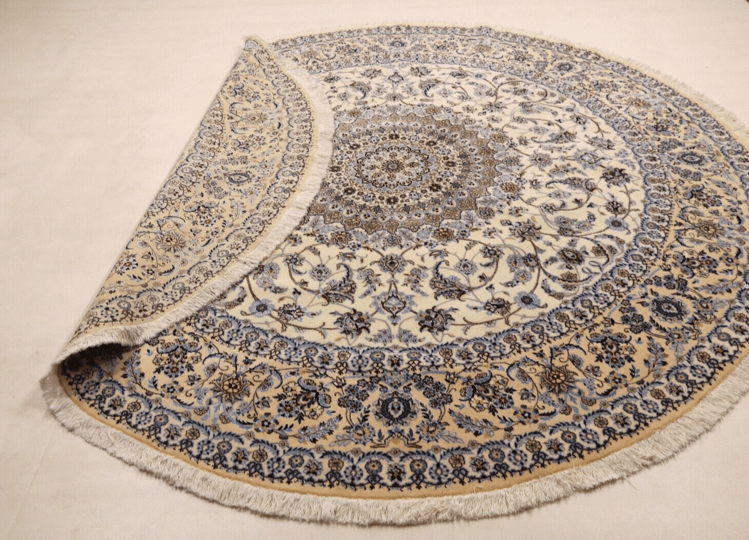 Nain Persian Rug 255 × 253 cm, Wool & Silk, hand-knotted