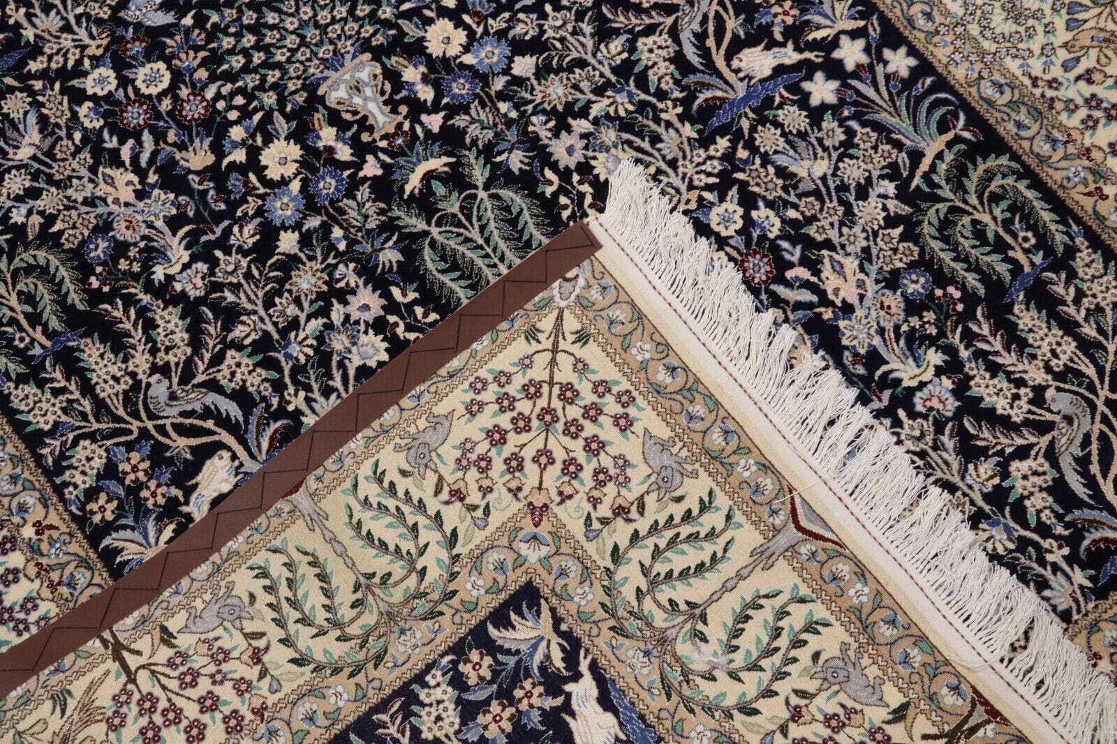 Nain Persian Rug — hand-knotted, 227 × 153 cm, Wool & Silk