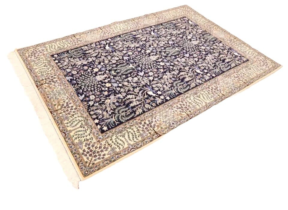 Nain Persian Rug — hand-knotted, 227 × 153 cm, Wool & Silk