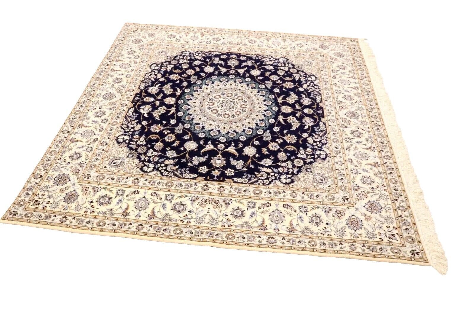 Oriental Persian Rug 202 × 210 cm, Wool & Silk, hand-knotted