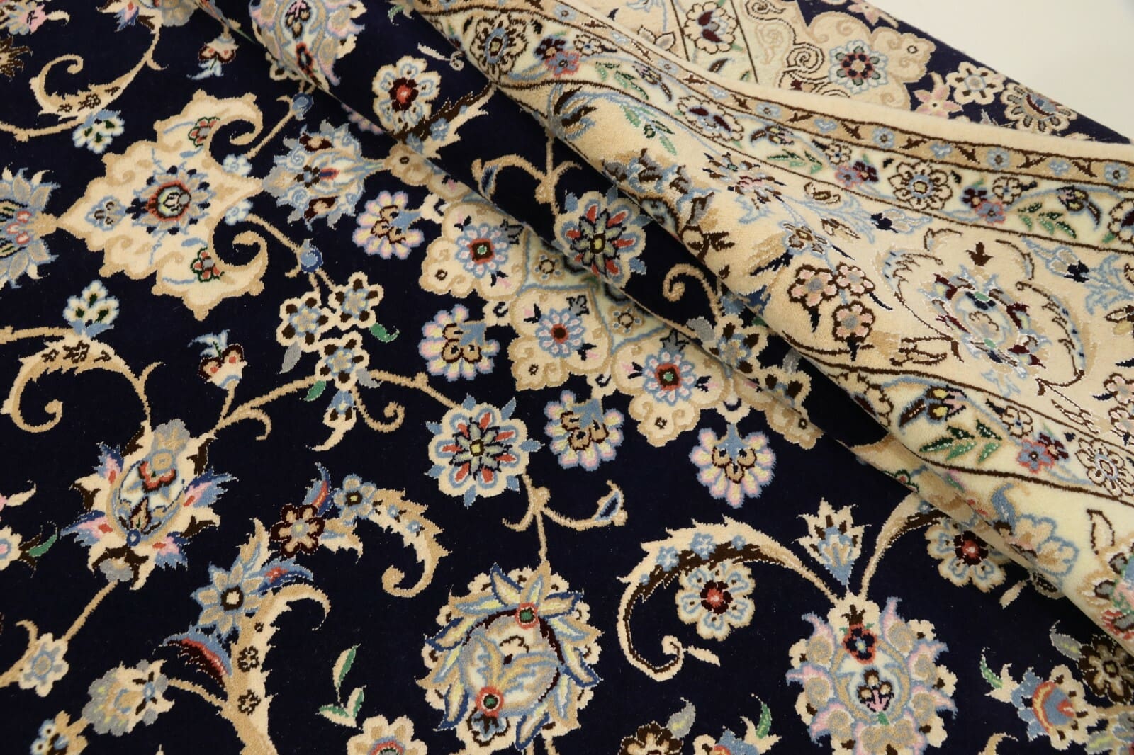 wunderschoner-super-nain-perserteppich-298-x-204-cm-500000-knoten-1-7 Nain Persian Rug 296 × 203 cm, Wool, hand-knotted
