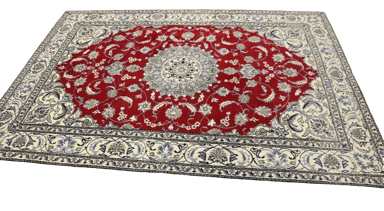 Nain Persian Rug 295 × 194 cm, Wool & Silk, hand-knotted