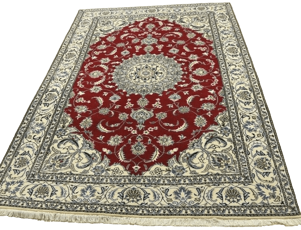 Nain Persian Rug 295 × 194 cm, Wool & Silk, hand-knotted