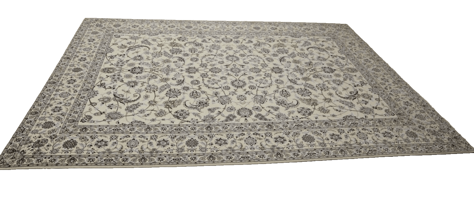 Nain Persian Rug — hand-knotted, 353 × 252 cm, Wool & Silk