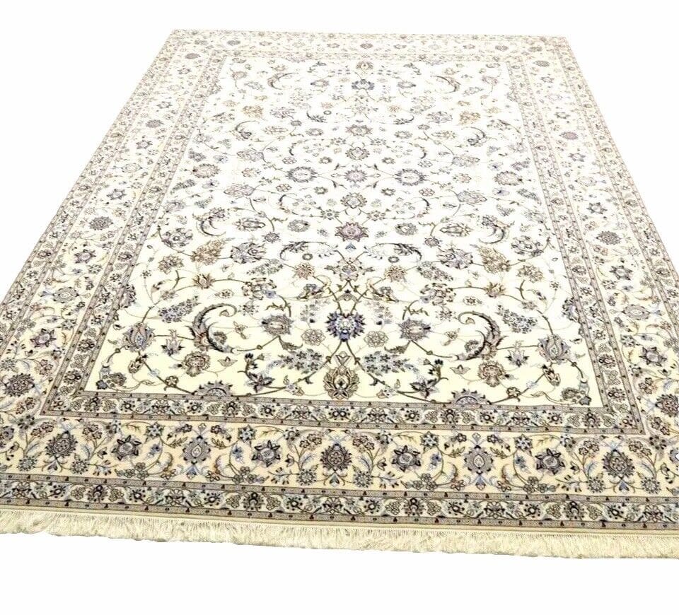 Nain Persian Rug — hand-knotted, 353 × 252 cm, Wool & Silk