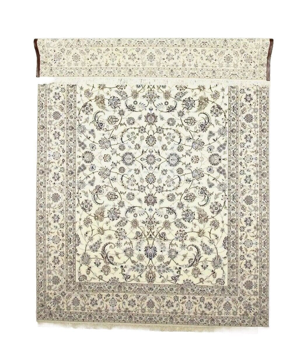 Nain Persian Rug — hand-knotted, 353 × 252 cm, Wool & Silk