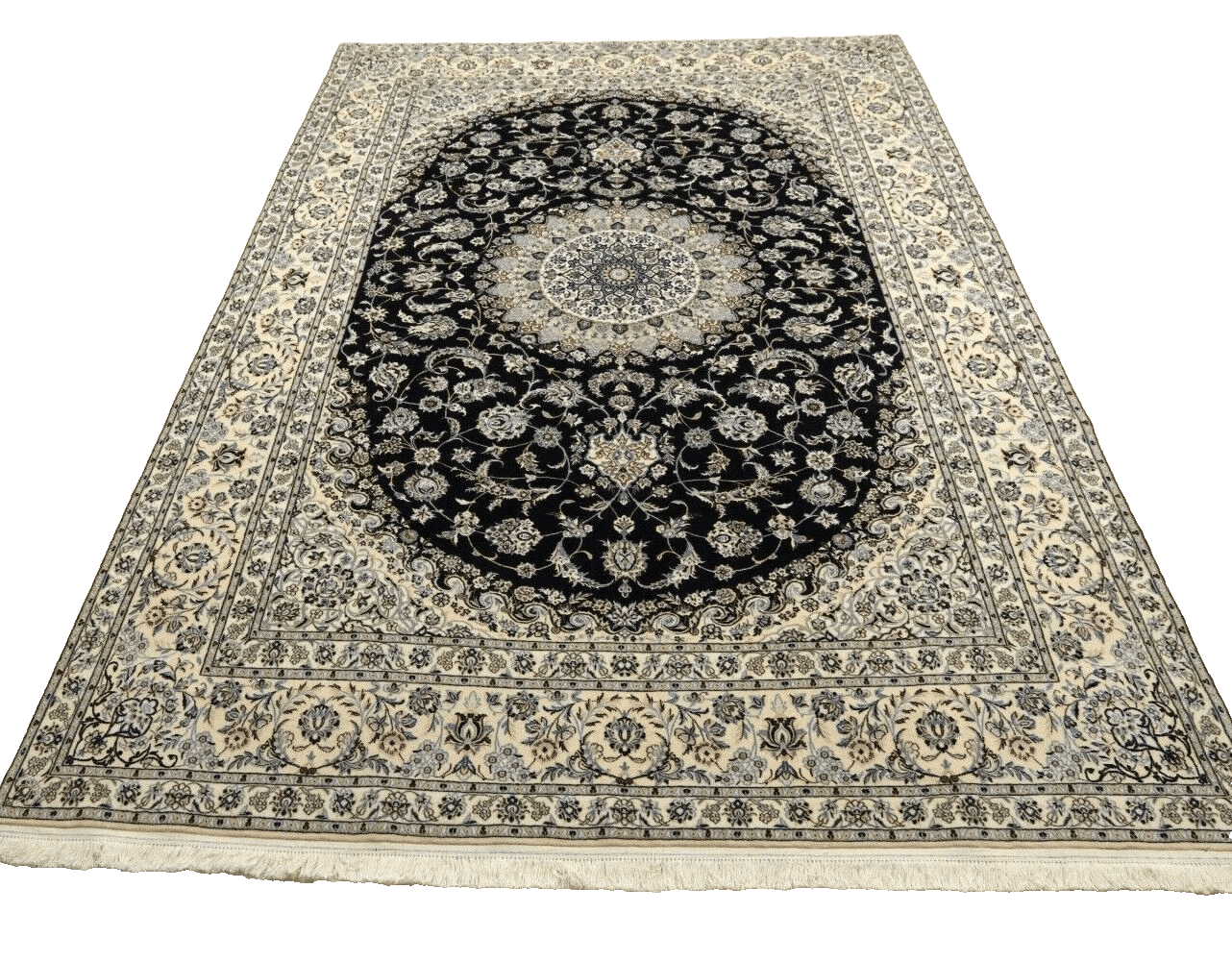 orientteppich-super-nain-6-la-311-x-207-cm-850000-knoten-handgeknupft-2 Hand-Knotted Wool & Silk Nain Persian Rug, 309 × 206 cm