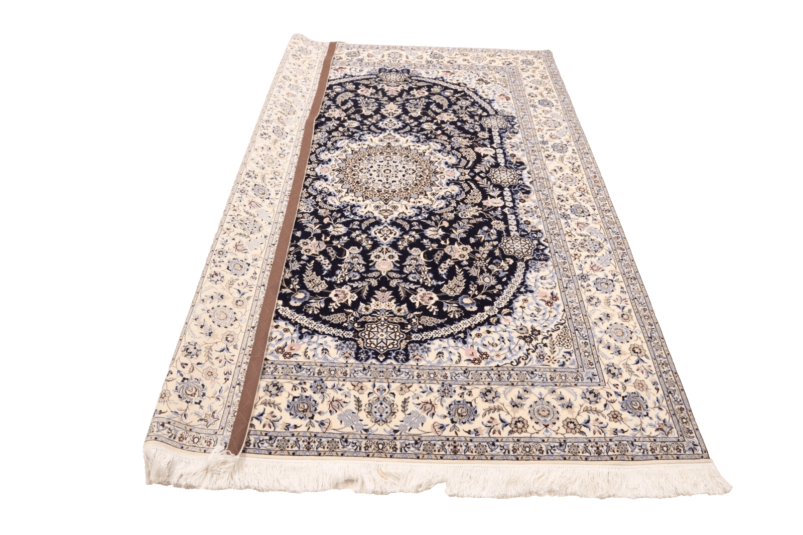 Hand-Knotted Wool & Silk Nain Persian Rug, 234 × 173 cm