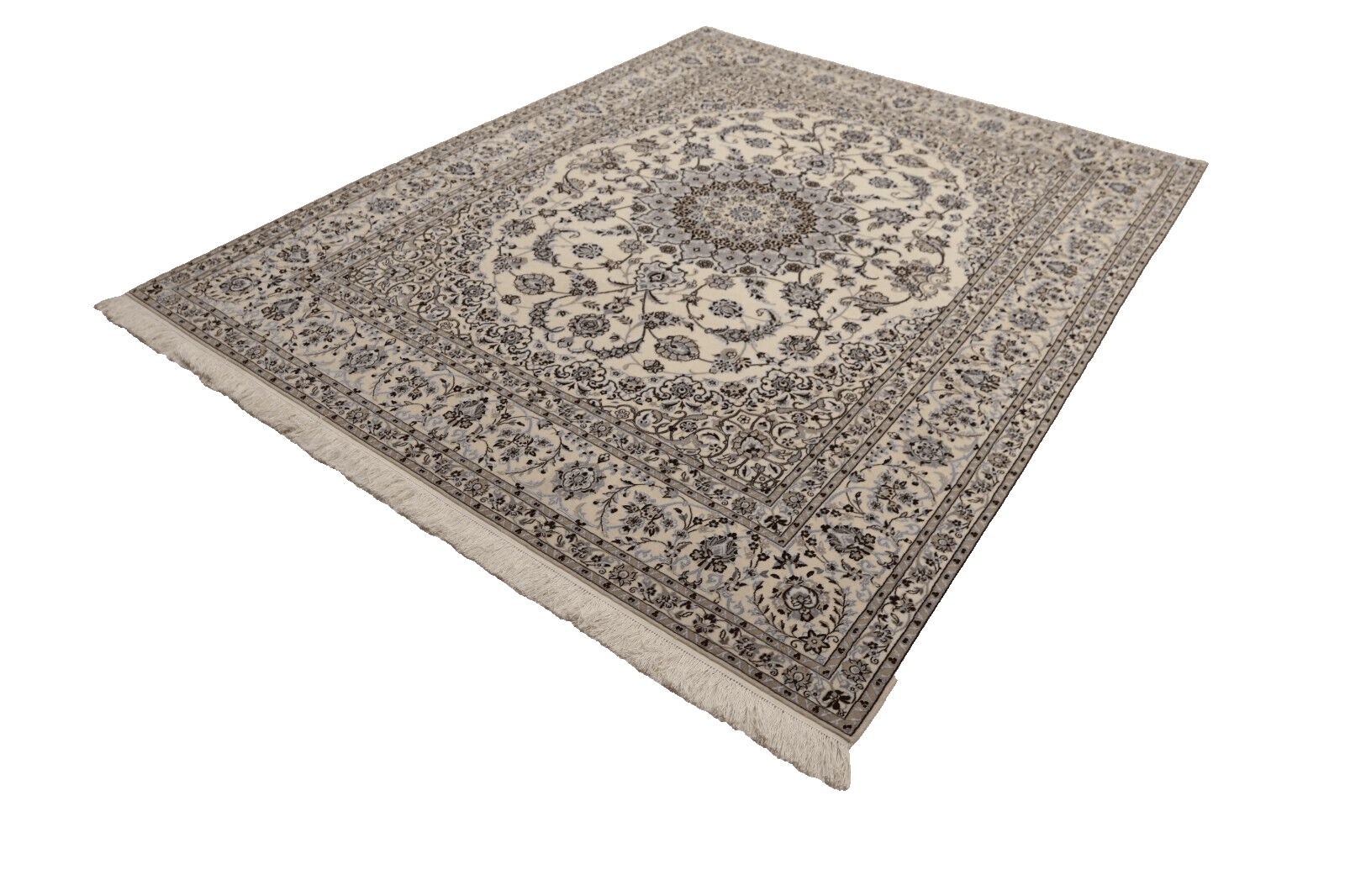 wunderschoner-orientteppich-super-nain-6-la-267x210-cm-handgeknupft-4 Hand-Knotted Wool & Silk Nain Persian Rug, 265 × 209 cm