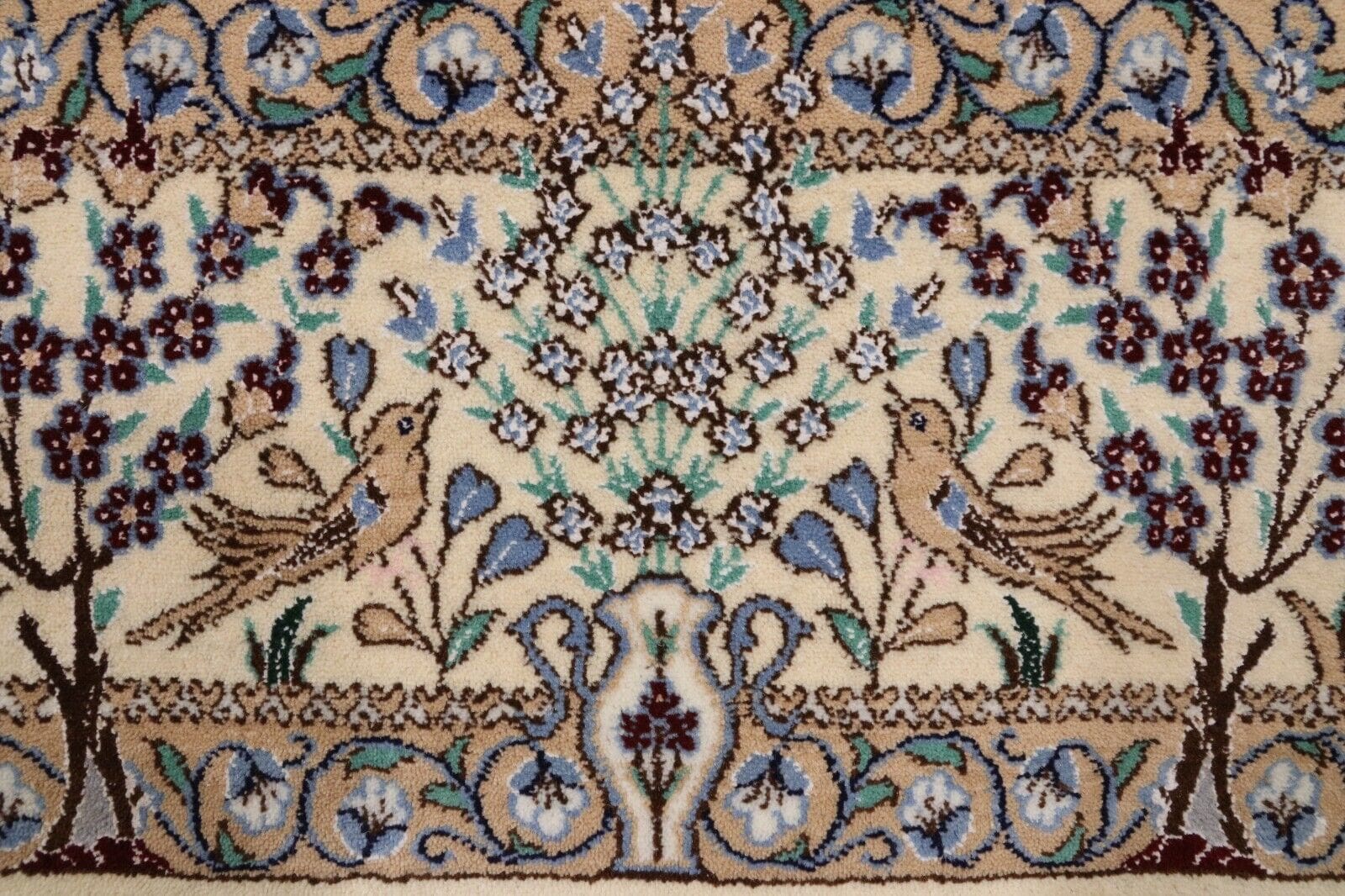 Nain Persian Rug — hand-knotted, 227 × 153 cm, Wool & Silk