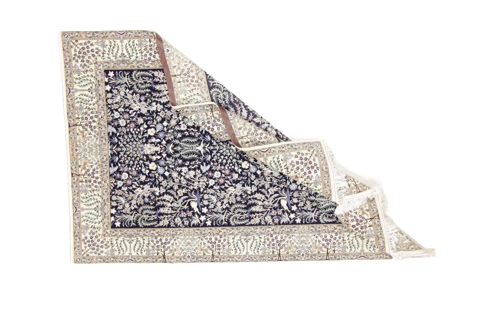 Nain Persian Rug — hand-knotted, 227 × 153 cm, Wool & Silk
