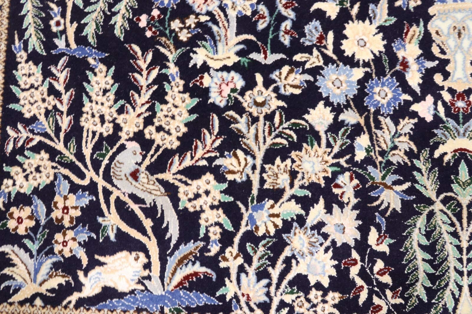 Nain Persian Rug — hand-knotted, 227 × 153 cm, Wool & Silk