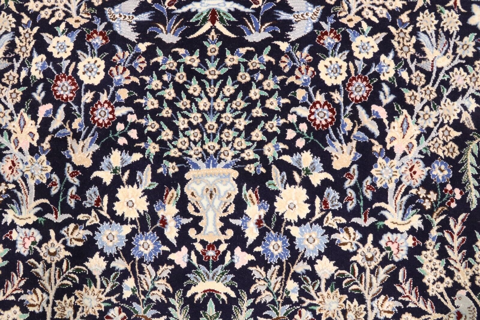 Nain Persian Rug — hand-knotted, 227 × 153 cm, Wool & Silk