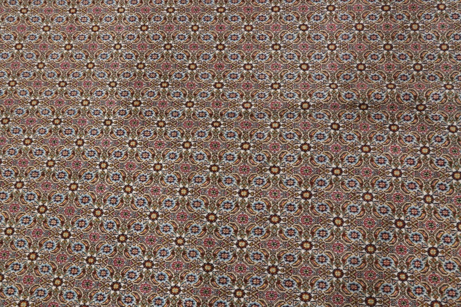Hand-Knotted Wool & Silk Moud Persian Rug, 246 × 169 cm