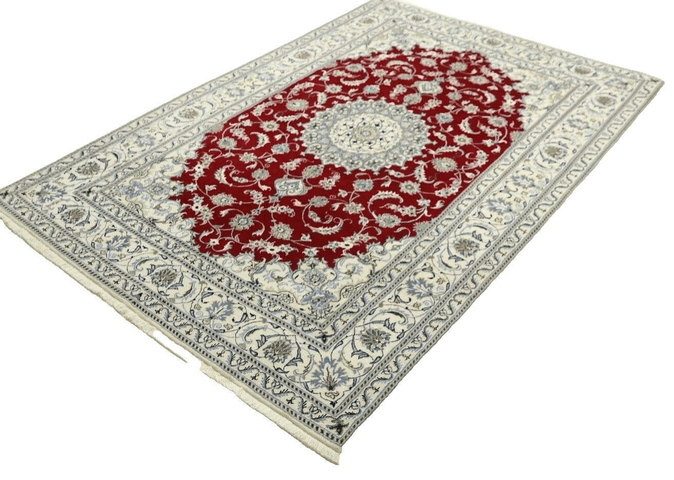 Nain Persian Rug 290 × 197 cm, Wool & Silk, hand-knotted