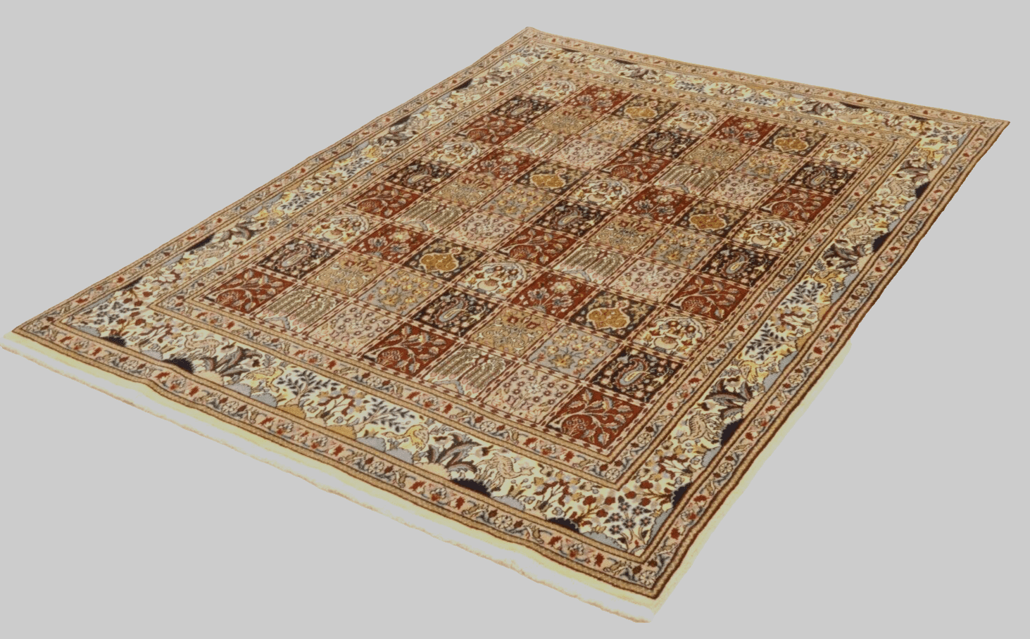 Oriental Persian Rug — hand-knotted, 195 × 148 cm, Wool & Silk
