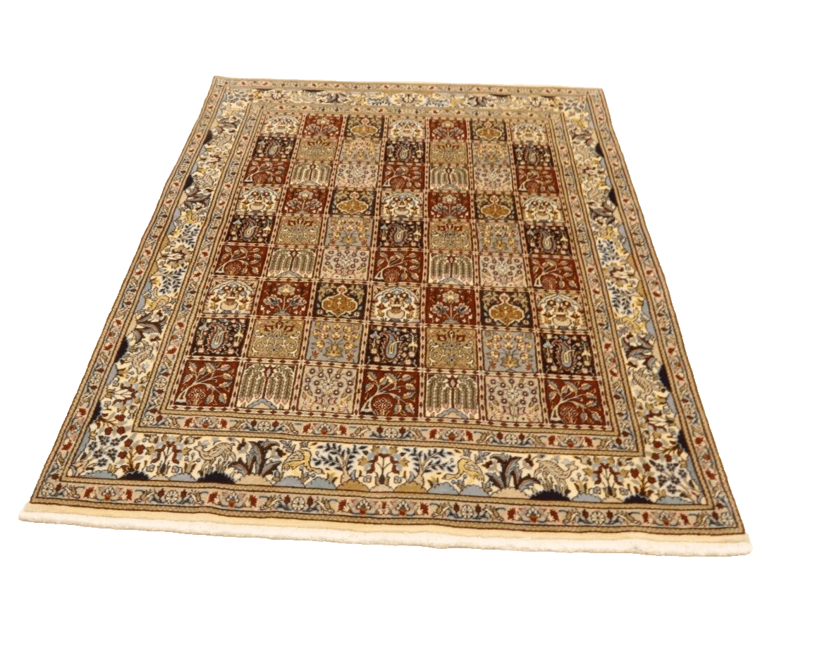 Oriental Persian Rug — hand-knotted, 195 × 148 cm, Wool & Silk