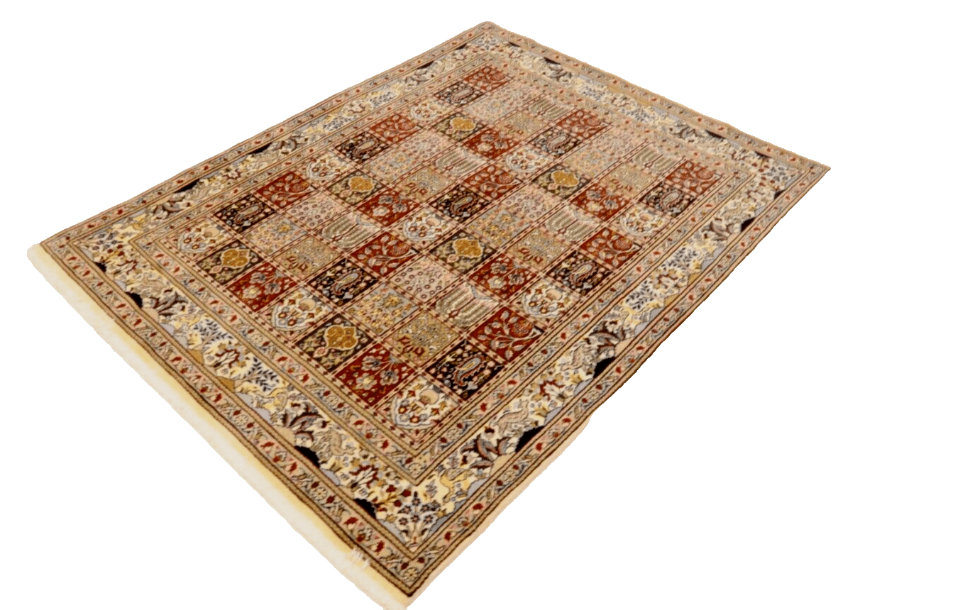 Oriental Persian Rug — hand-knotted, 195 × 148 cm, Wool & Silk