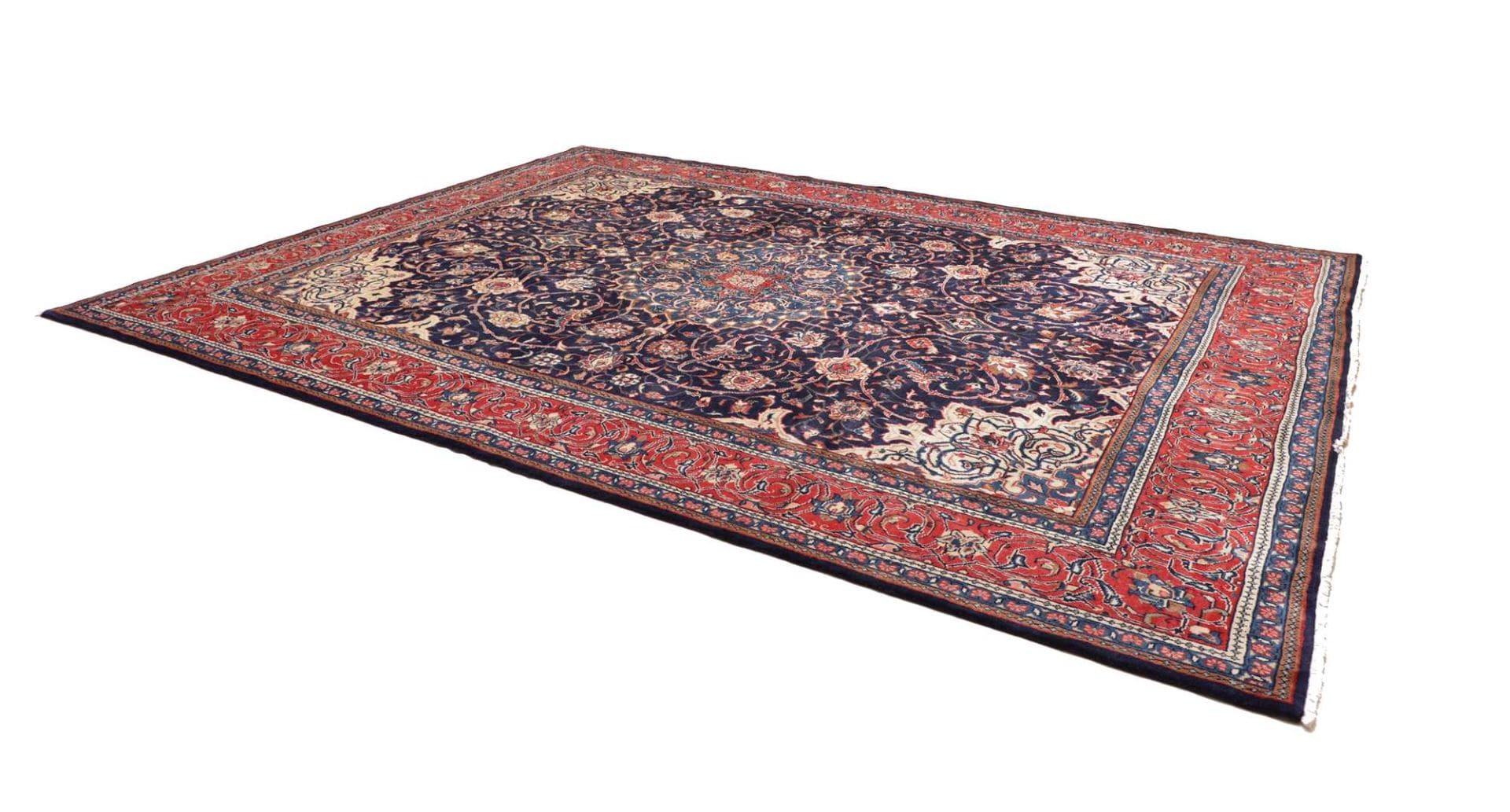 Hand-Knotted Wool Sarouk Farahan Persian Rug, 303 × 395 cm