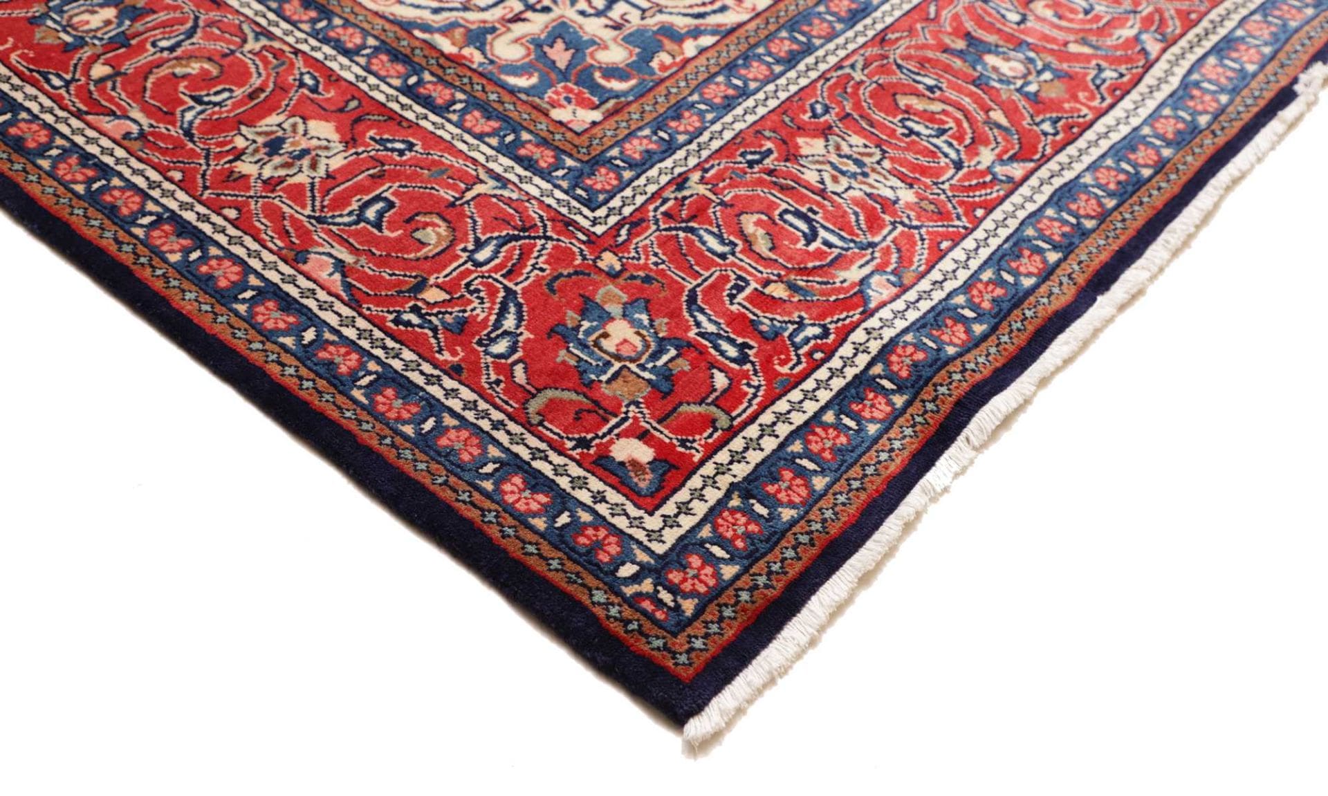 Hand-Knotted Wool Sarouk Farahan Persian Rug, 303 × 395 cm