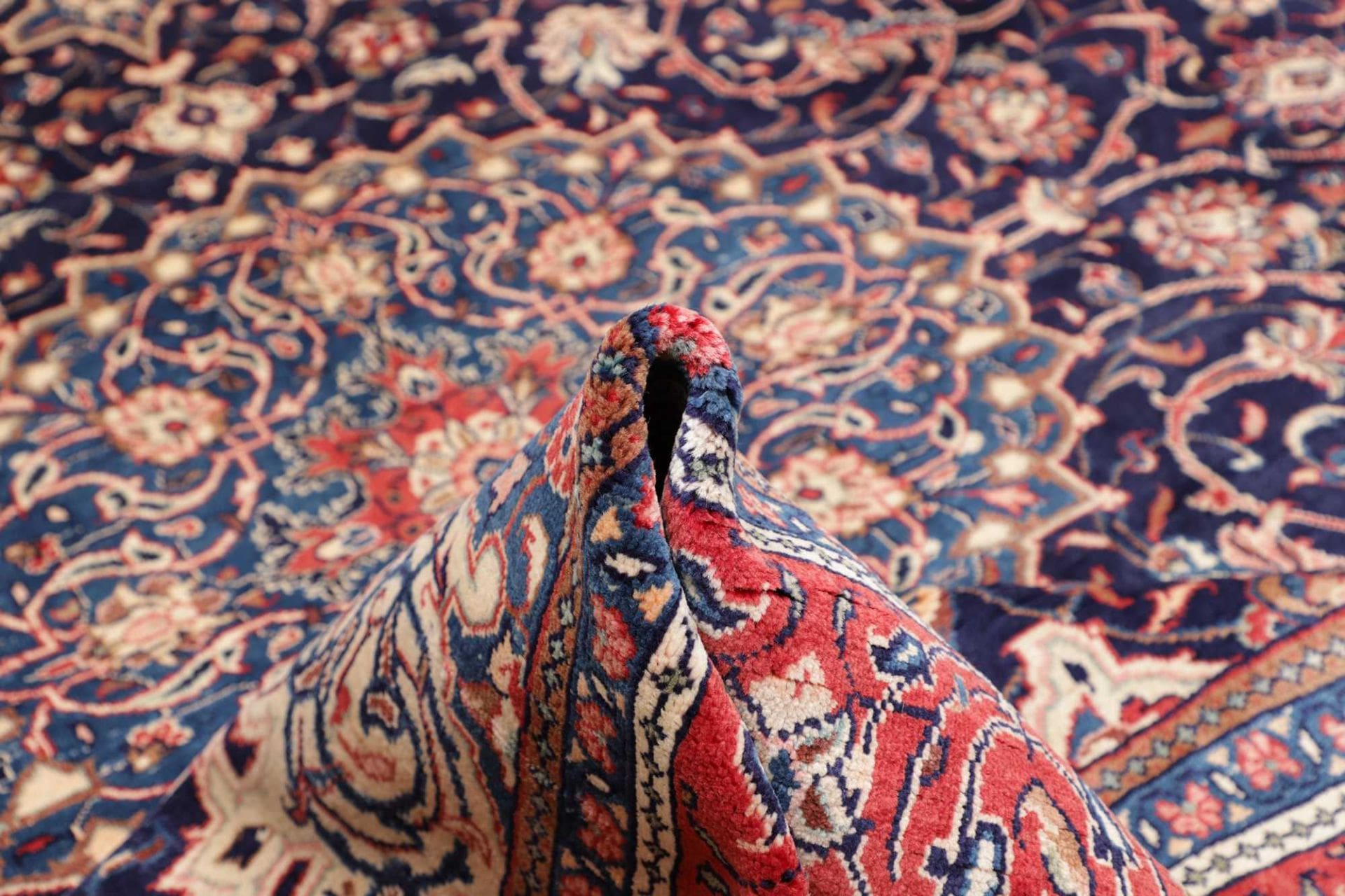 Hand-Knotted Wool Sarouk Farahan Persian Rug, 303 × 395 cm