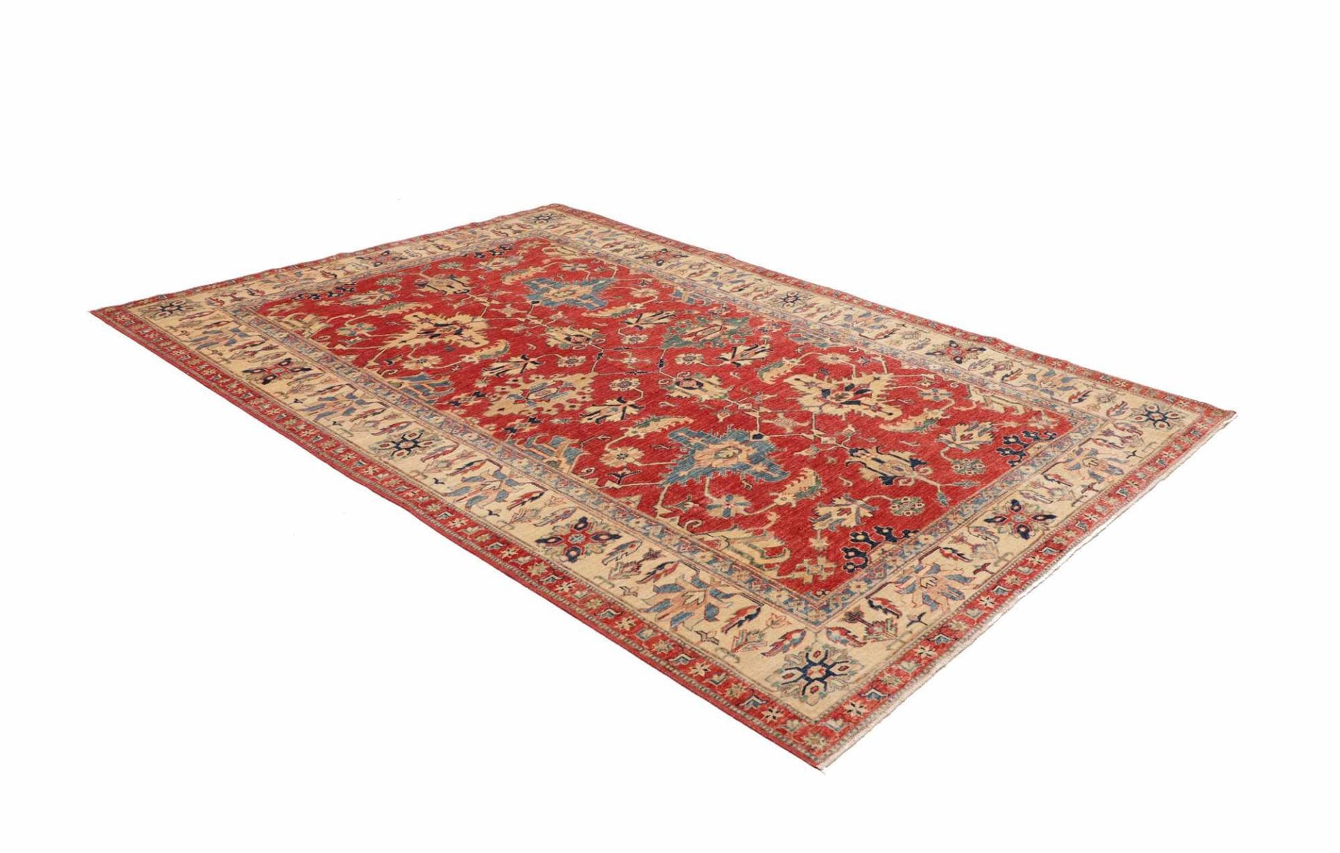 Kazak Pakistani Rug — hand-knotted, 212 × 298 cm, Wool