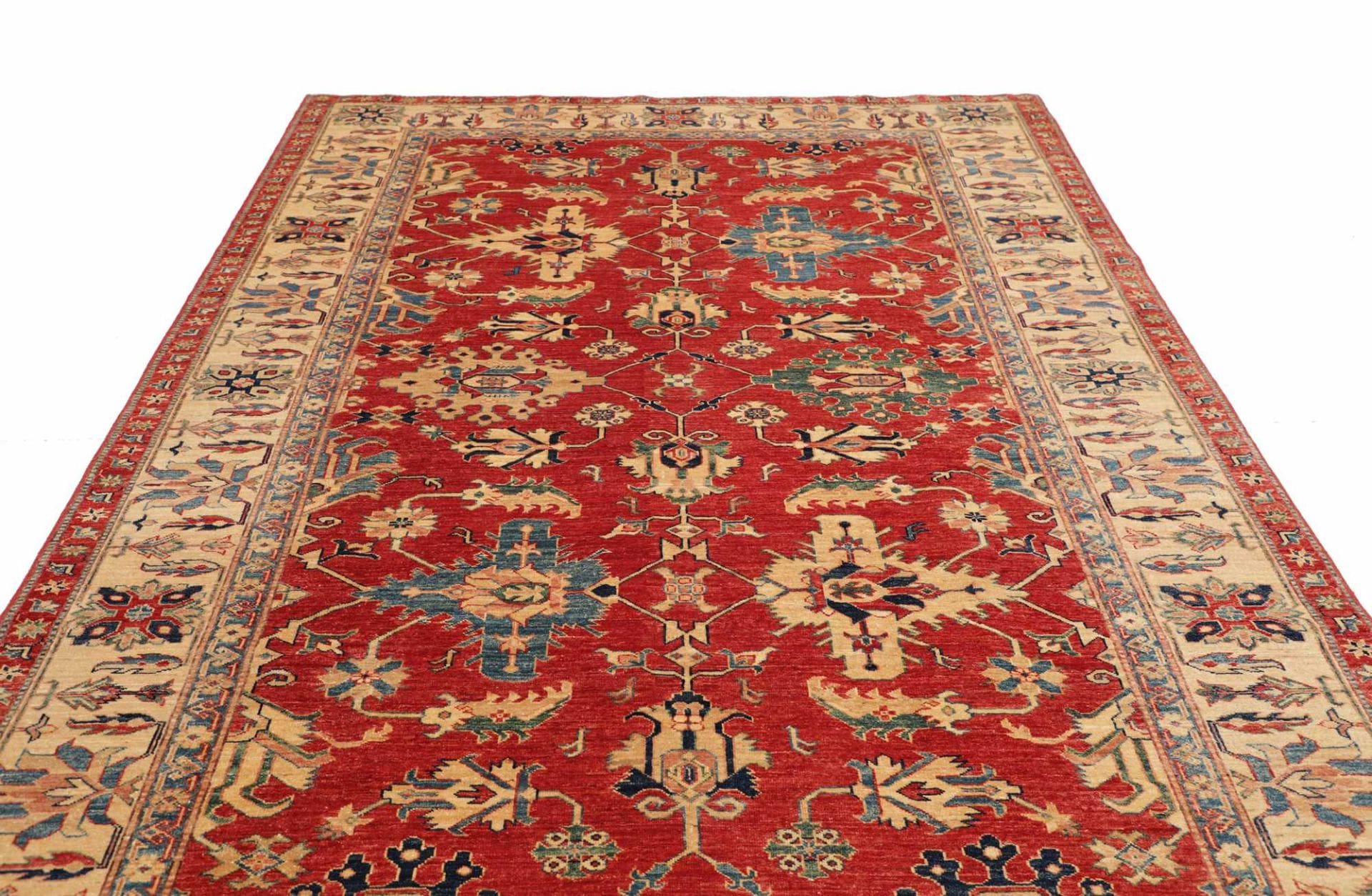 Kazak Pakistani Rug — hand-knotted, 212 × 298 cm, Wool