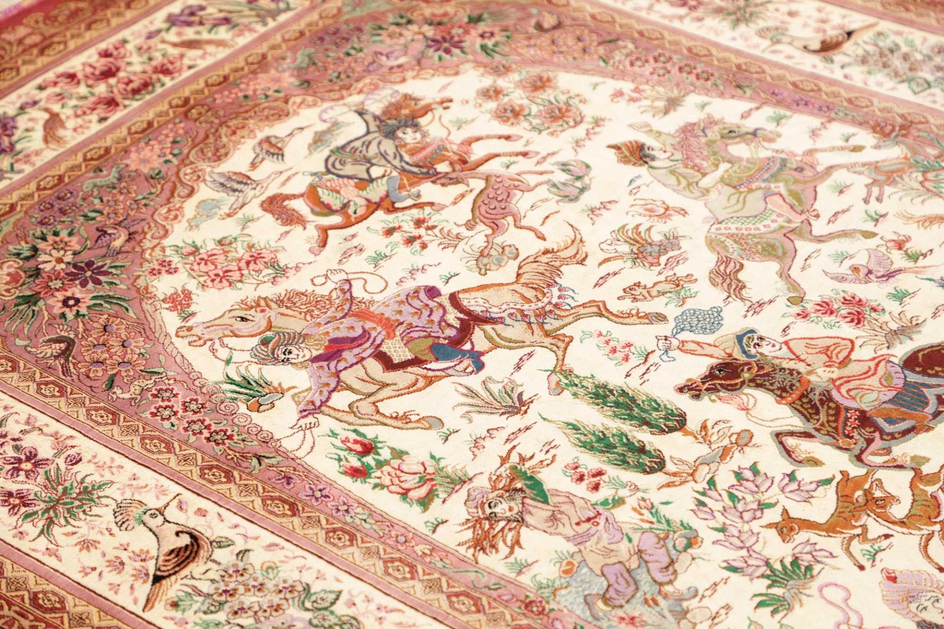 ghom-teppich-135-x-201-cm-feine-seide-handgeknupft-perserteppich-6 Hand-Knotted Silk Qom Persian Rug, 135 × 201 cm