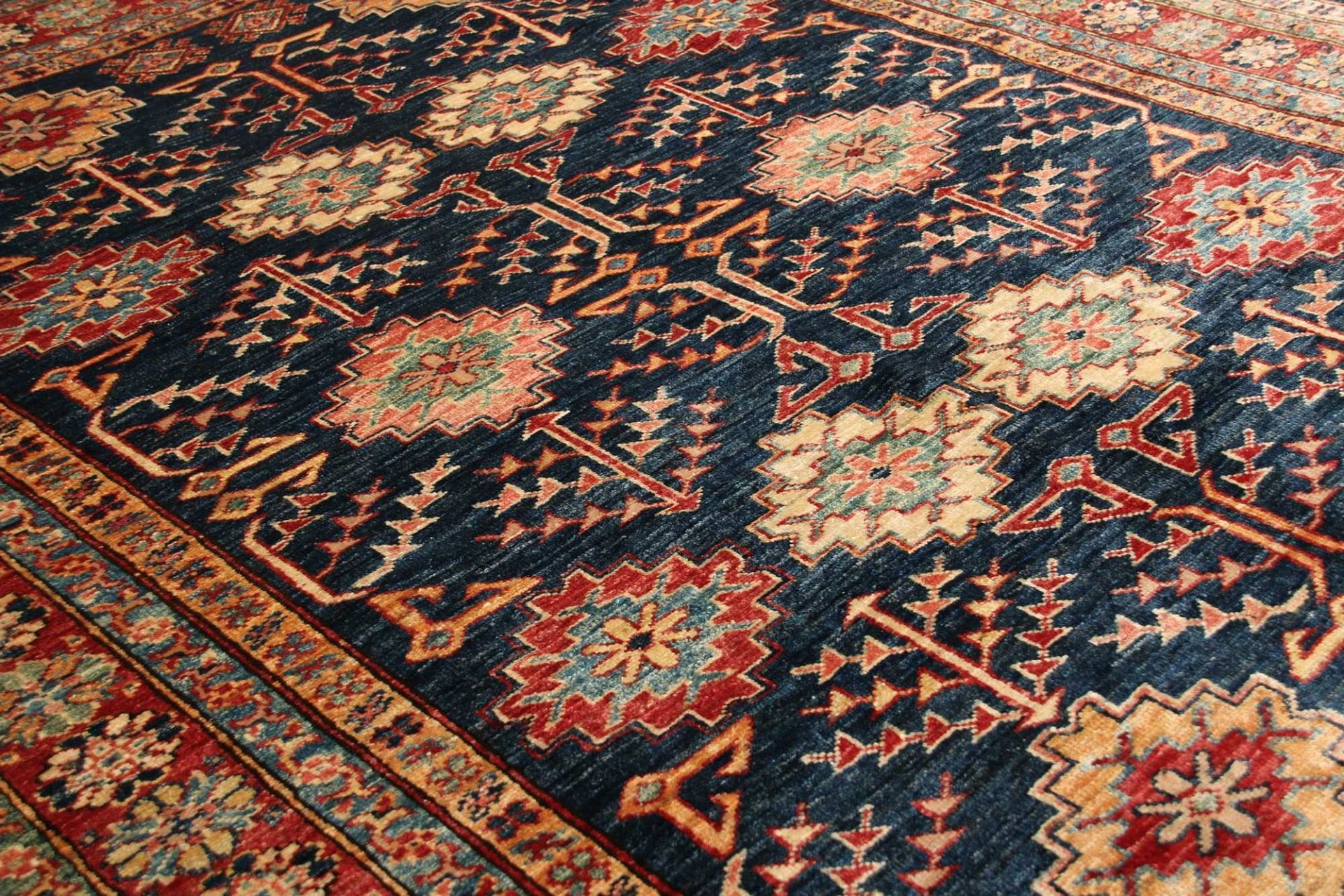 Kazak Pakistani Rug — hand-knotted, 156 × 198 cm, Wool