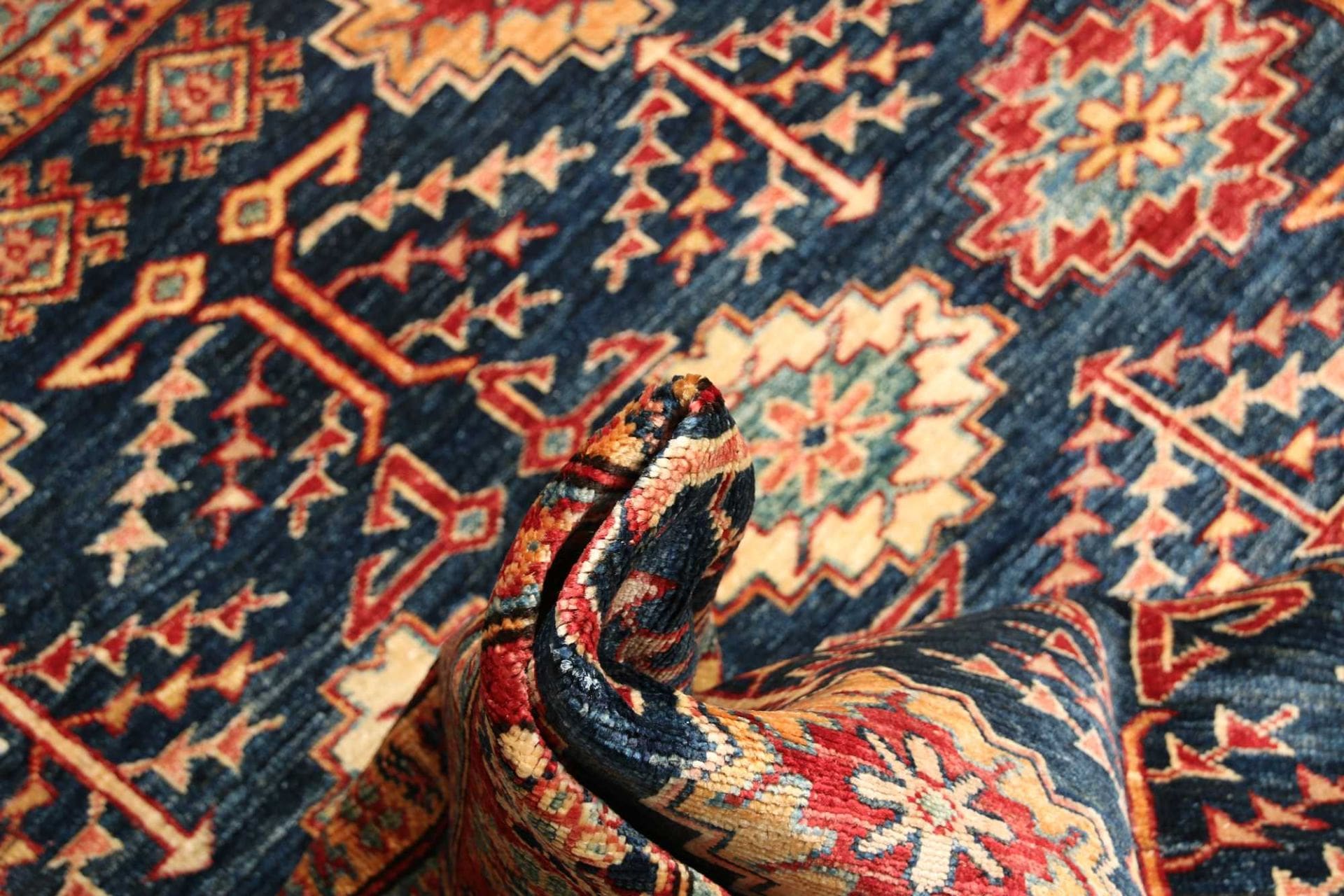 Kazak Pakistani Rug — hand-knotted, 156 × 198 cm, Wool