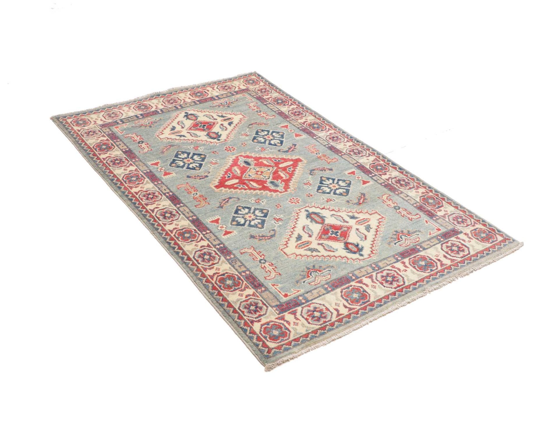 Hand-Knotted Wool Kazak Pakistani Rug, 103 × 149 cm