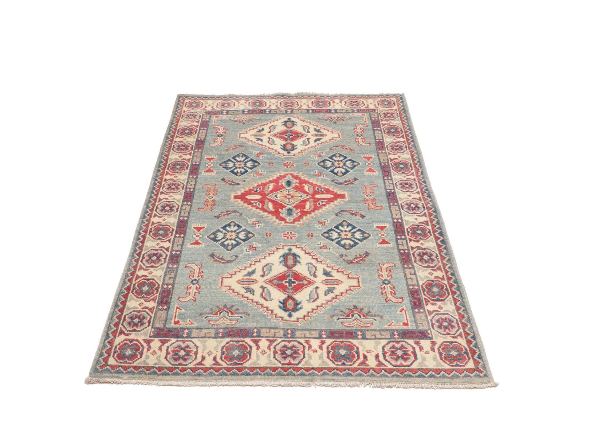 Hand-Knotted Wool Kazak Pakistani Rug, 103 × 149 cm