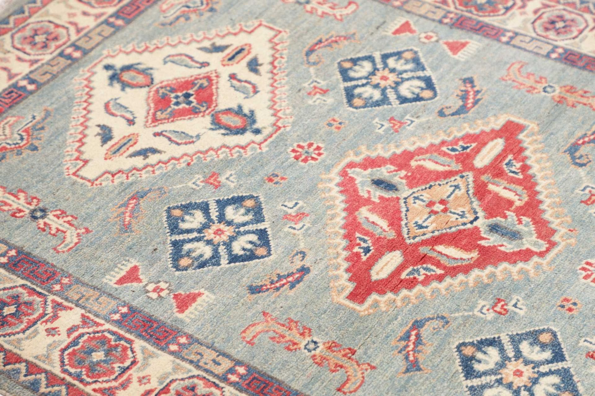 Hand-Knotted Wool Kazak Pakistani Rug, 103 × 149 cm
