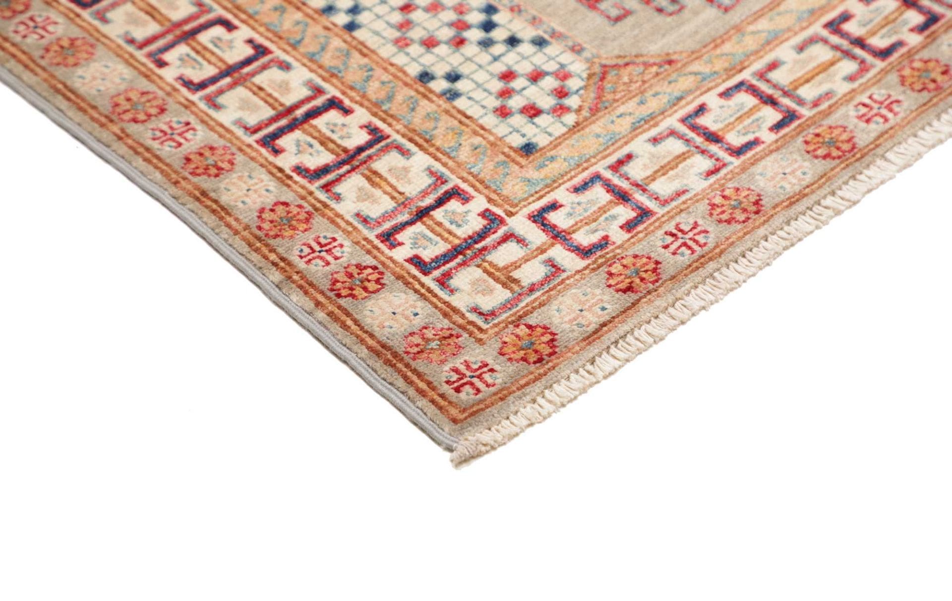 kazak-teppich-106-x-152-cm-geometrisches-muster-handgeknupft-4 Kazak Pakistani Rug 106 × 152 cm, Wool, hand-knotted