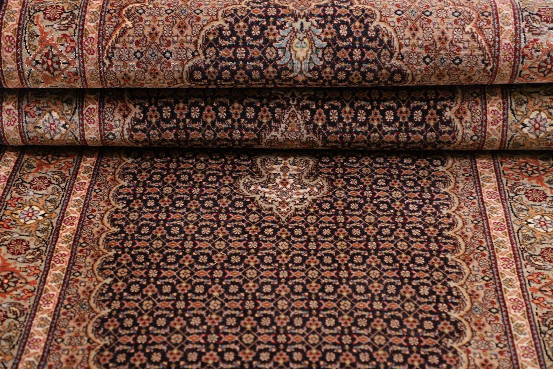 tabriz-mahi-teppich-88-x-252-cm-hochwertige-schurwolle-handgeknupft-8 Hand-Knotted Wool Tabriz Persian Rug, 88 × 252 cm