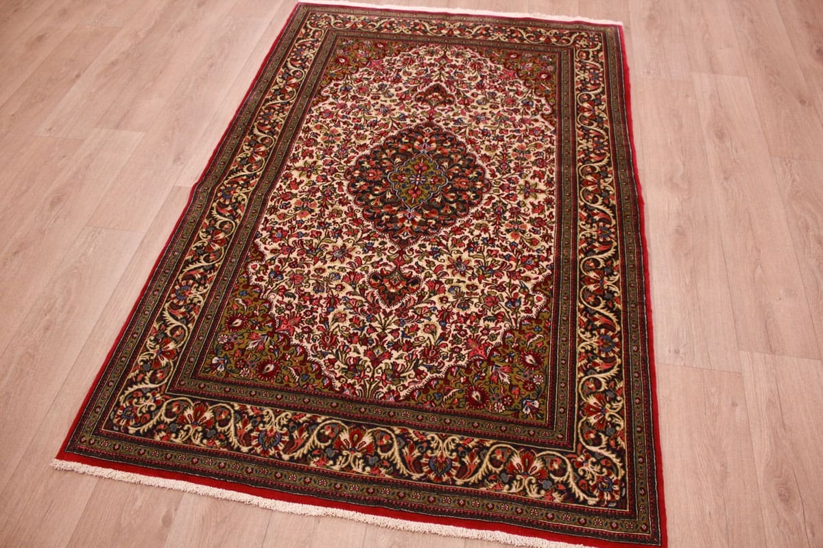perser-teppich-ghom-206x136-cm-beige-feingliedrig-handgeknupft-3 Qom Persian Rug — hand-knotted, Wool