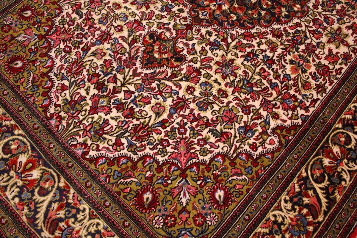 perser-teppich-ghom-206x136-cm-beige-feingliedrig-handgeknupft-5 Qom Persian Rug — hand-knotted, Wool
