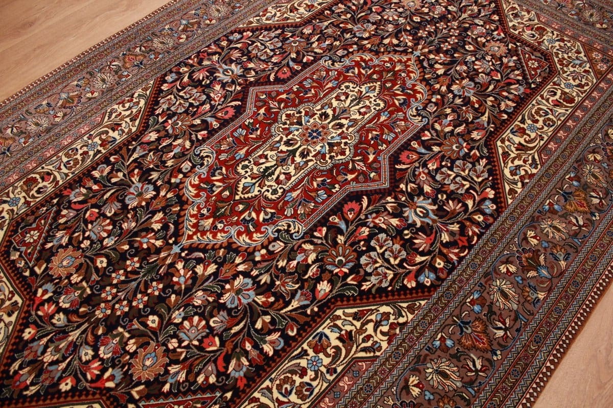 perser-teppich-ghom-226x145-cm-dunkelblau-handgeknupft-6 Qom Persian Rug