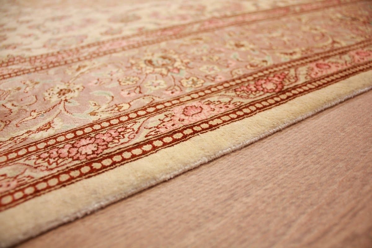 ghom-seidenteppich-195x135-cm-beige-feingliedrig-handgeknupft-8 Qom Silk Rug 195×135 cm Beige, feingliedrig, hand-knotted