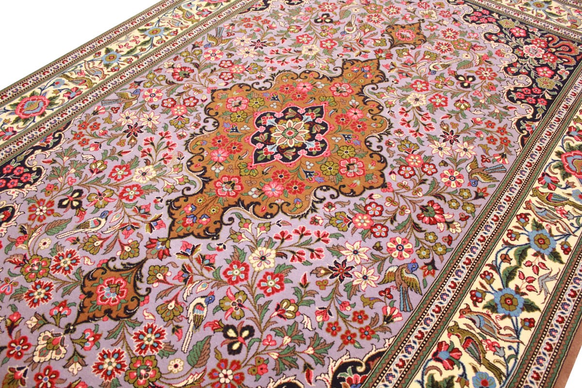 perser-teppich-ghom-202x139-cm-lila-handgeknupft-naturfarben-6 Qom Persian Rug — hand-knotted, Wool