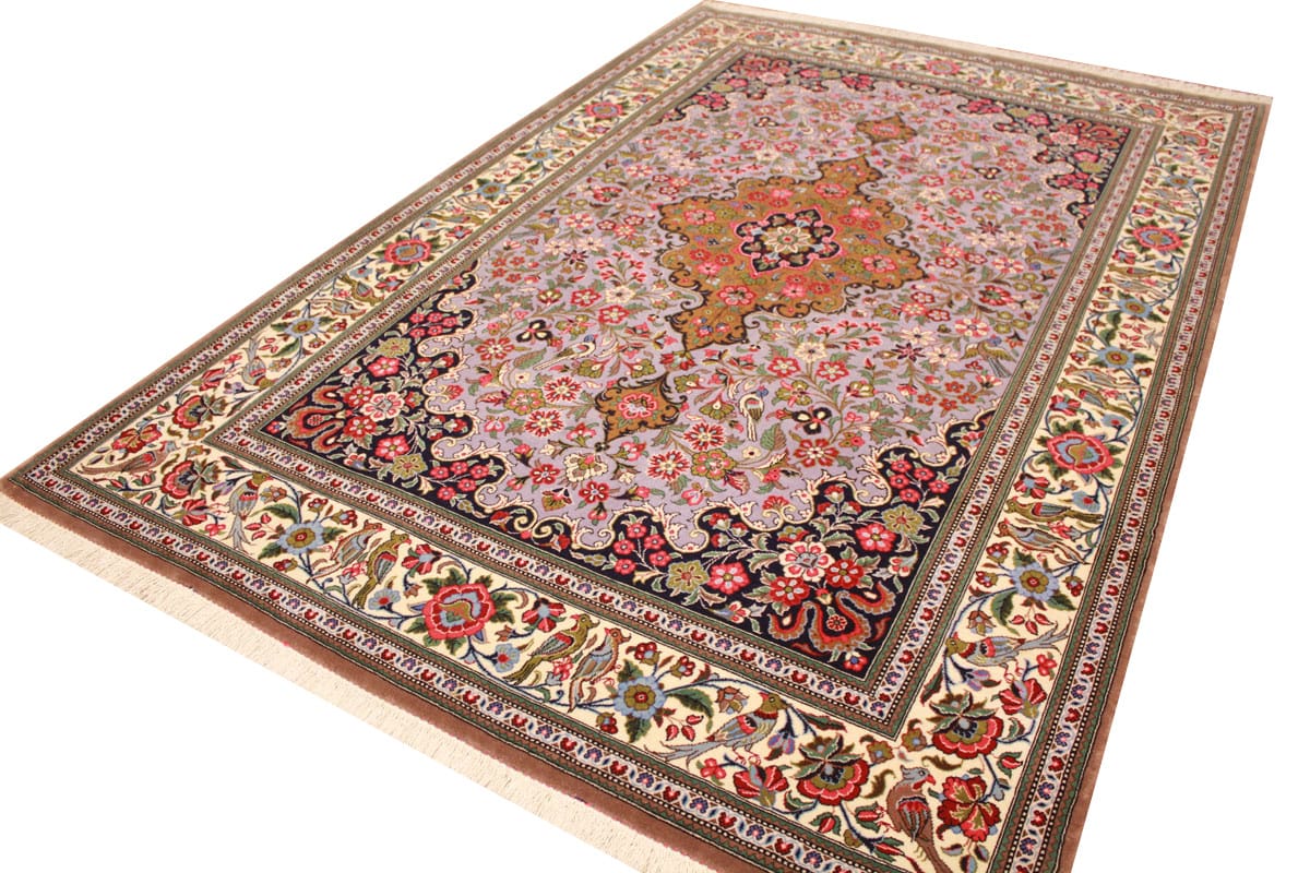 perser-teppich-ghom-202x139-cm-lila-handgeknupft-naturfarben-9 Qom Persian Rug — hand-knotted, Wool