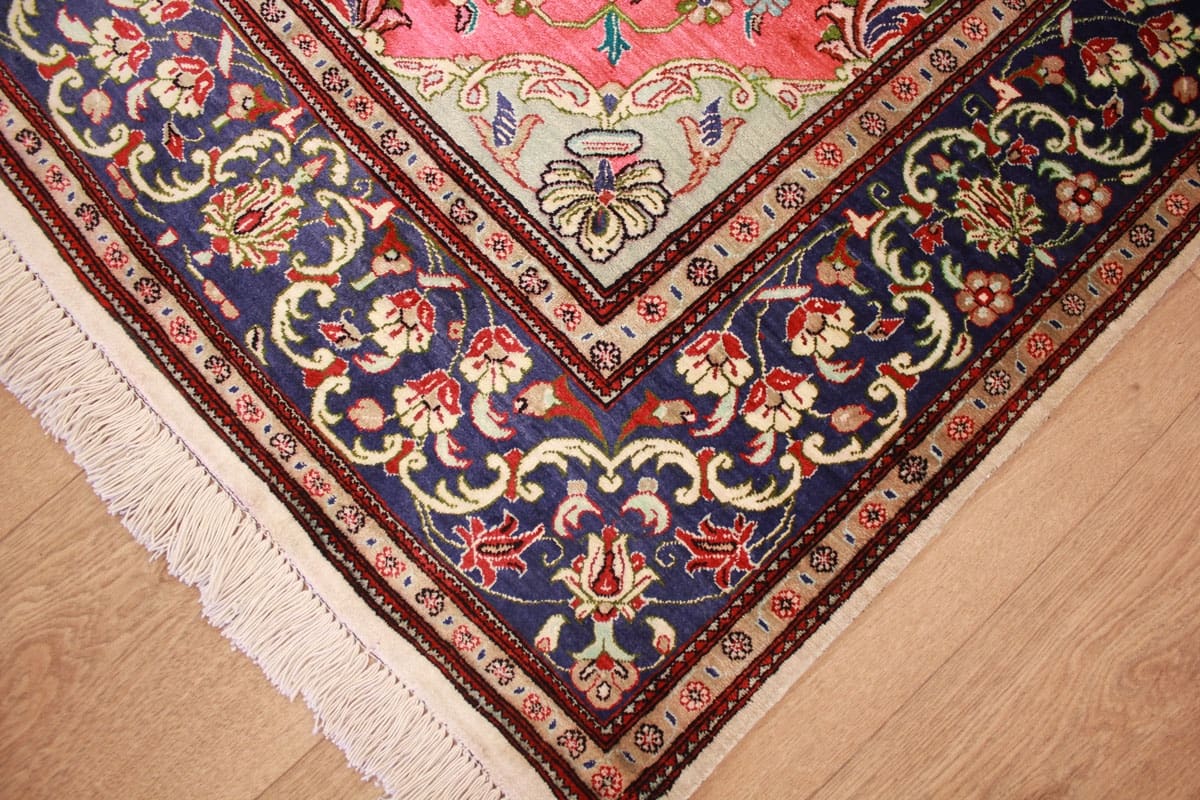 Perser Teppich Qom Silk Rug 192×136 cm Beige, hand-knotted