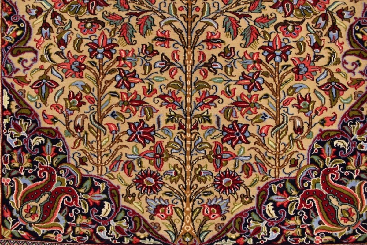 perser-teppich-gom-221x146-cm-naturfarben-handgeknupft-8 Qom Persian Rug — hand-knotted, Wool